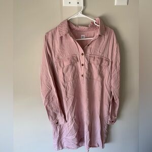GAP Pink Button-Up Dress